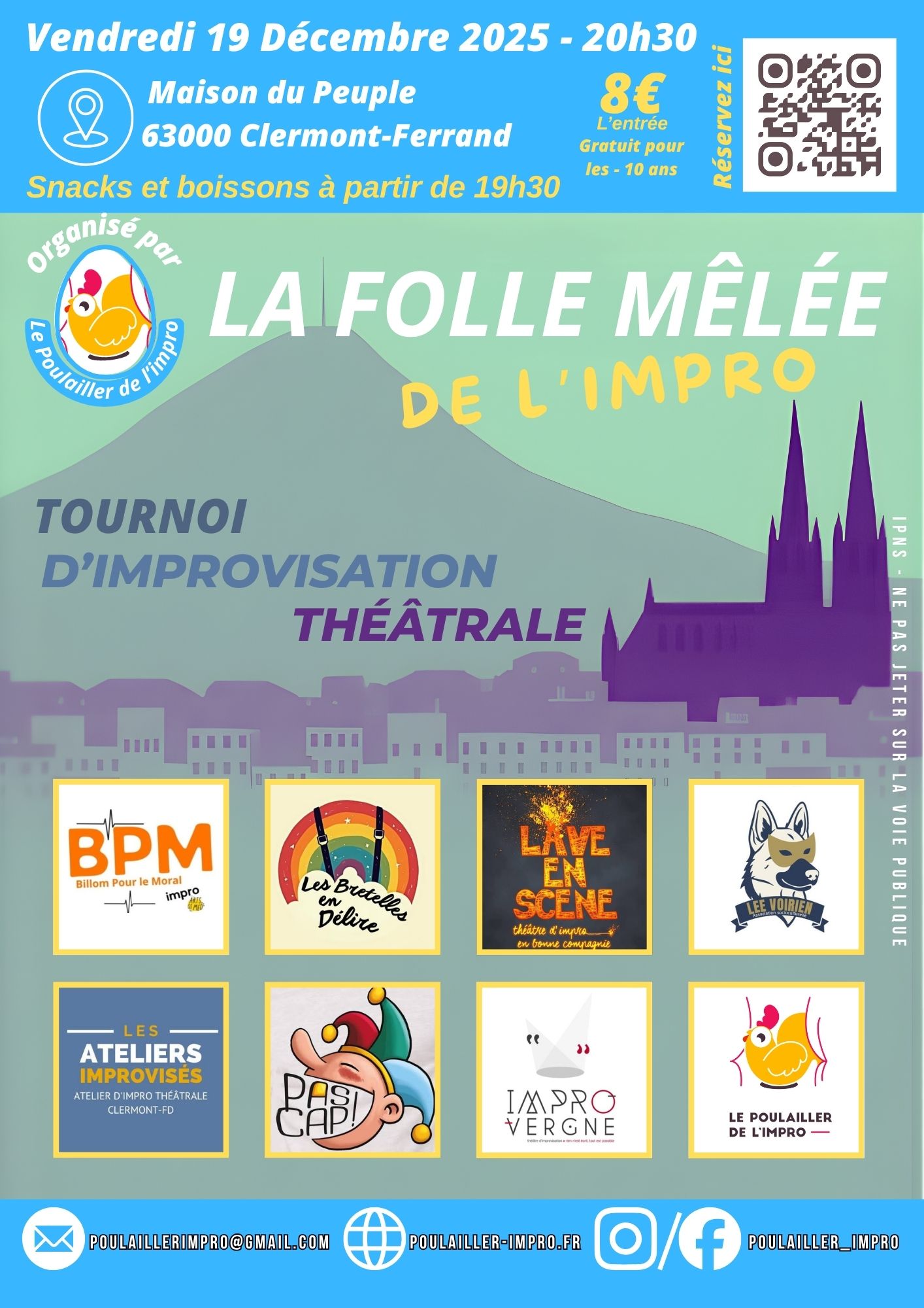 Affiche du spectacle 'Folle Mêlée de l'impro'