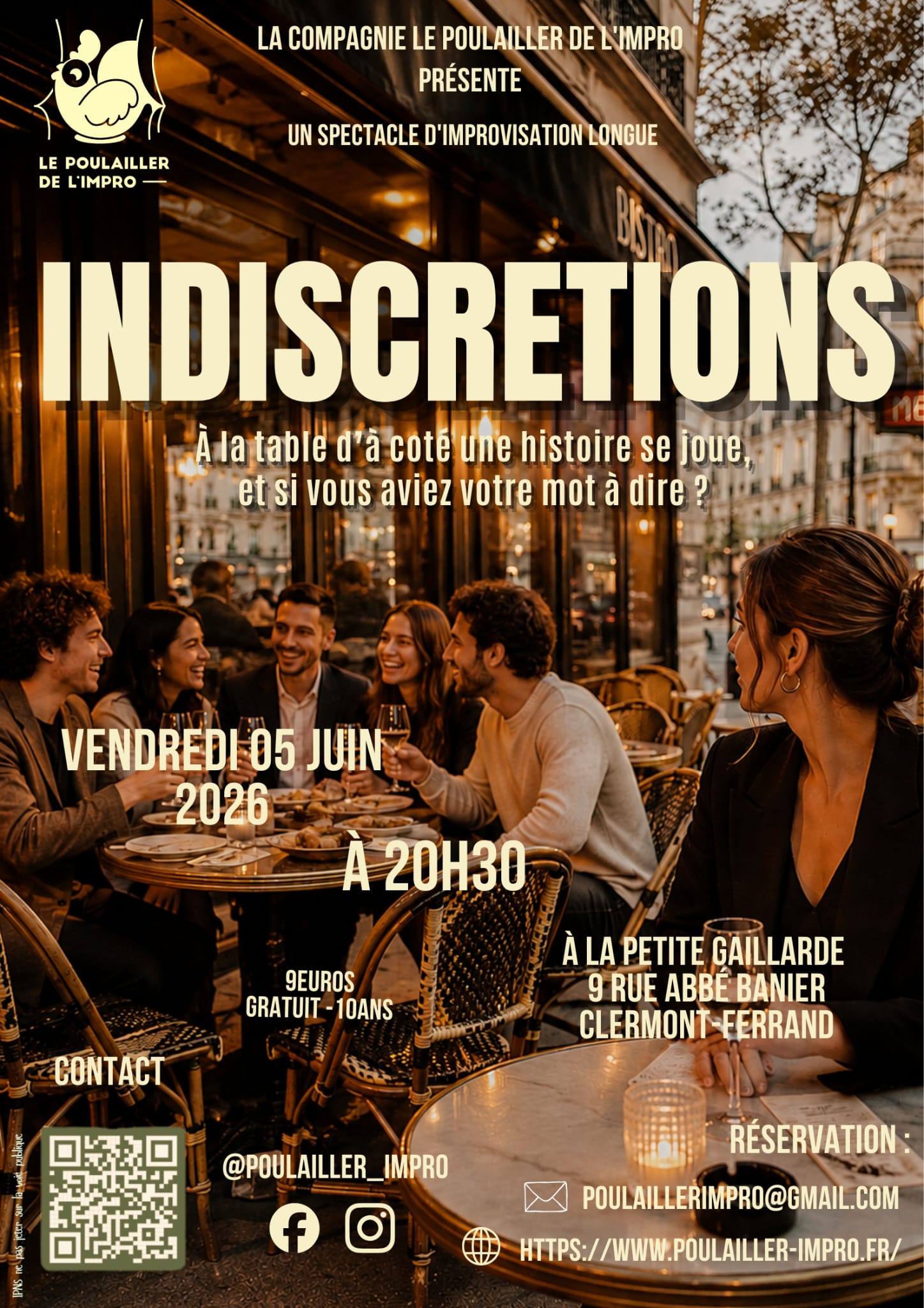 Affiche du spectacle 'Indiscrétions'